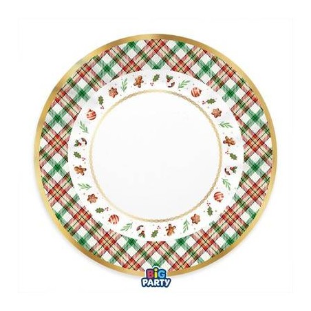 PIATTI MAXI ø30cm TARTAN GINGERBREAD 6pz