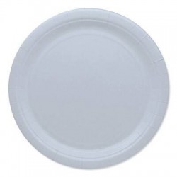 PIATTI PIANI ECOLOR BIODEGRADABILI 24cm BIANCO 25pz