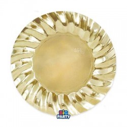 PIATTI FONDI ø24 WAVY ORO METAL 6pz