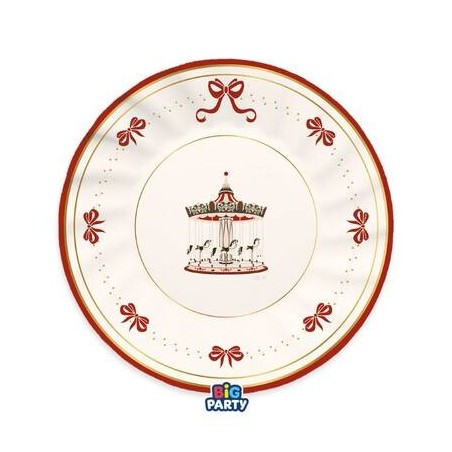 PIATTI PIANI ø25cm CHRISTMAS CARILLON 6pz