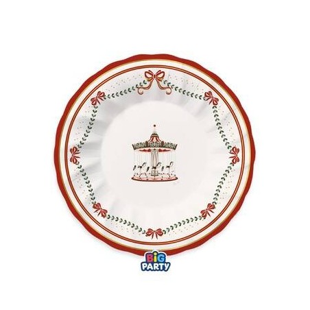 PIATTI FONDI ø24cm CHRISTMAS CARILLON 6pz