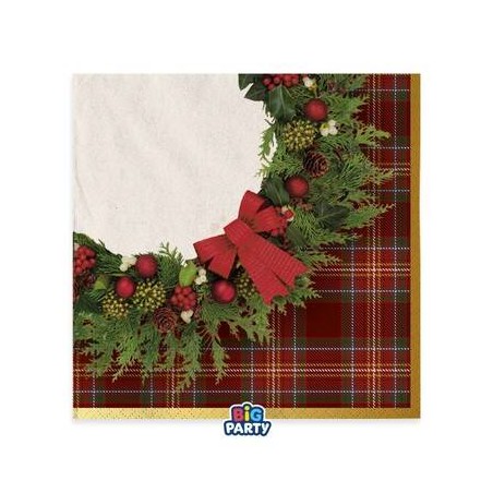 TOVAGLIOLI 33x33cm CLASSIC TARTAN 16pz