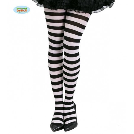 CALZE A RIGHE DONNA BIANCO NERO