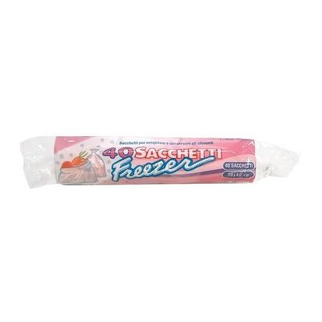ROTOLO 40 SACCHETTI FREEZER HDPE IN BUSTA 30x40cm