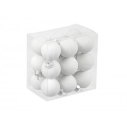 PALLINE VETRO ø30mm BIANCO SATIN 18pz