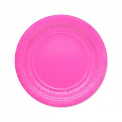 PIATTI DESSERT ECOLOR BIODEGRADABILI 18cm FUCSIA 25pz