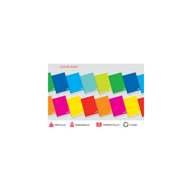 QUADERNO COLOR BASIC 5mm 80pag