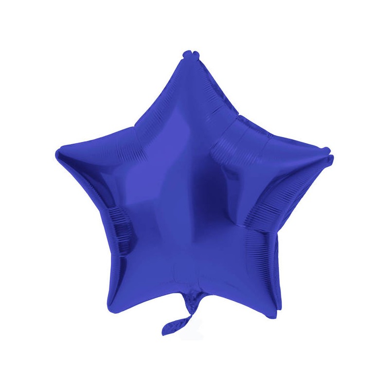 PALLONE MYLAR STELLA 19'' 48cm BLU SATIN