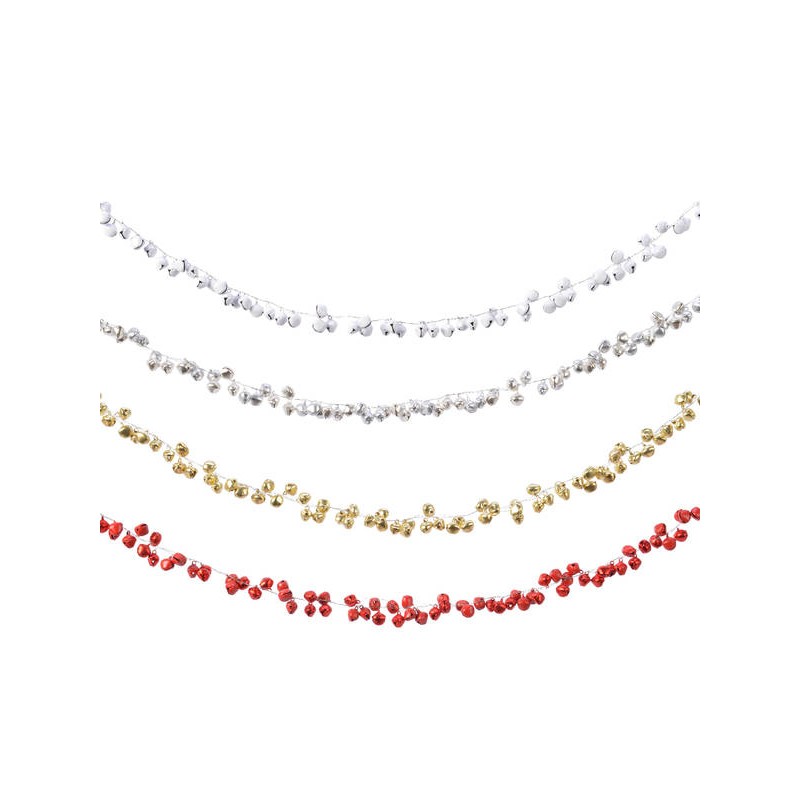 GHIRLANDA CAMPANE IN FERRO H.120cm 4col ass.ti 1pz