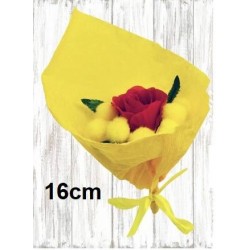 MAZZETTO MIMOSA CON ROSA 16cm 5052