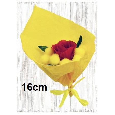 MAZZETTO MIMOSA CON ROSA 16cm 5052