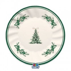 PIATTI PIANI ø25cm GREEN CHRISTMAS 6pz