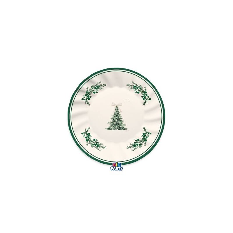 PIATTI PIANI ø25cm GREEN CHRISTMAS 6pz