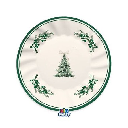 PIATTI PIANI ø25cm GREEN CHRISTMAS 6pz