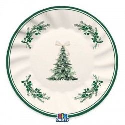 PIATTI MAXI ø30cm GREEN CHRISTMAS 6pz