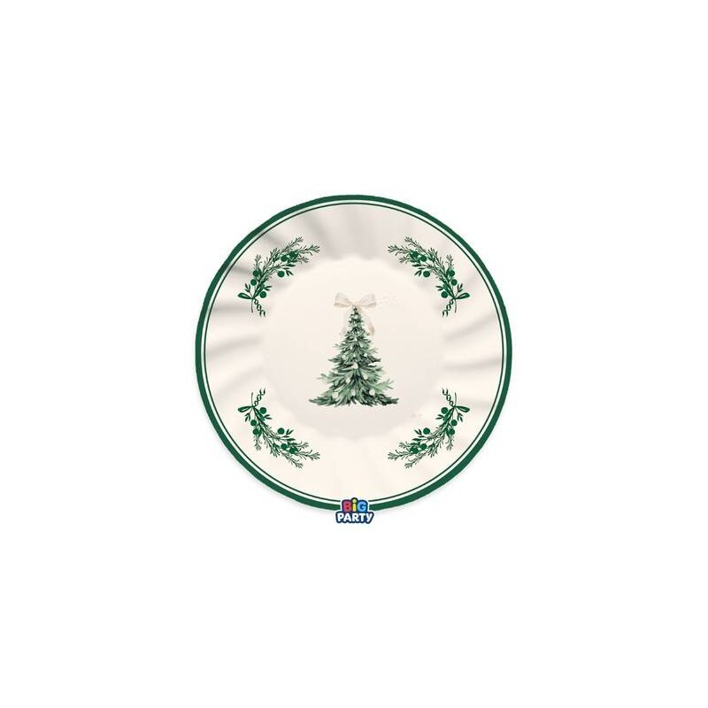 PIATTI MAXI ø30cm GREEN CHRISTMAS 6pz