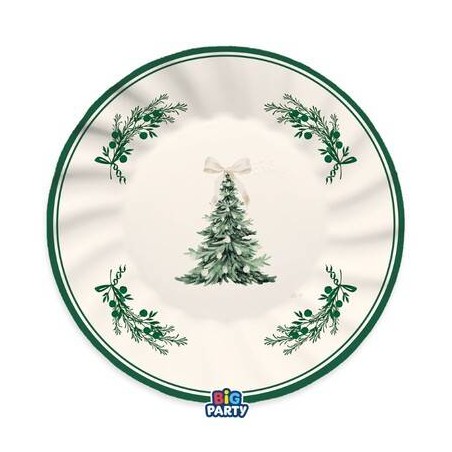 PIATTI MAXI ø30cm GREEN CHRISTMAS 6pz