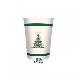 BICCHIERI 250cc GREEN CHRISTIMAS 6pz