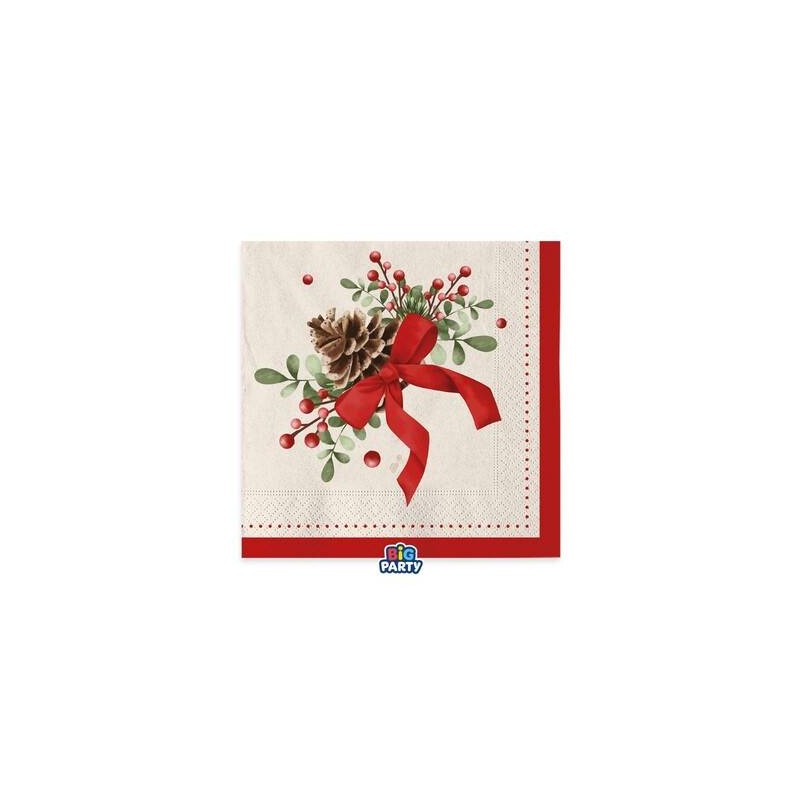 TOVAGLIOLI 33x33cm CHRISTIMAS HOLIDAY 6pz