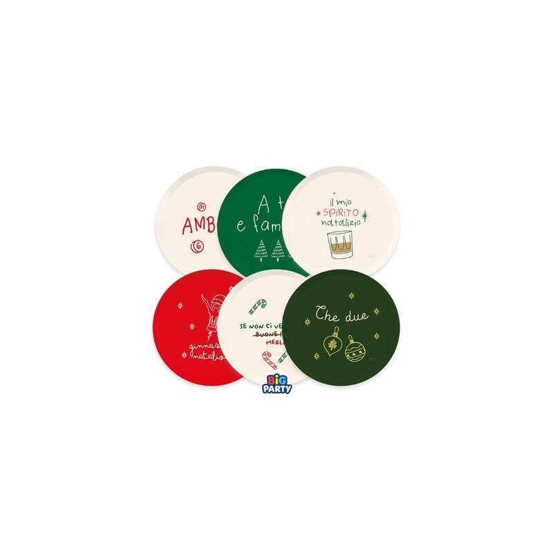 PIATTI DESSERT ø18cm MIX SPIRITO DEL NATALE 6pz