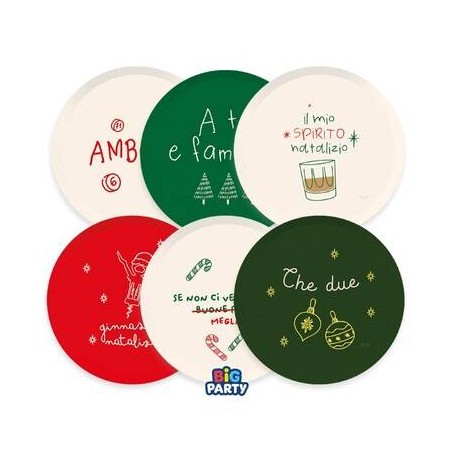 PIATTI DESSERT ø18cm MIX SPIRITO DEL NATALE 6pz