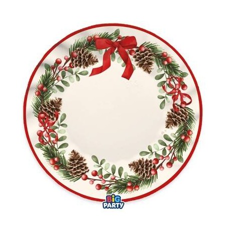 PIATTI MAXI ø30cm CHRISTMAS HOLIDAY 6pz