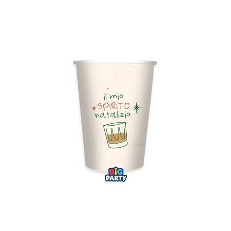 BICCHIERI 250cc SPIRITO DEL NATALE 6pz