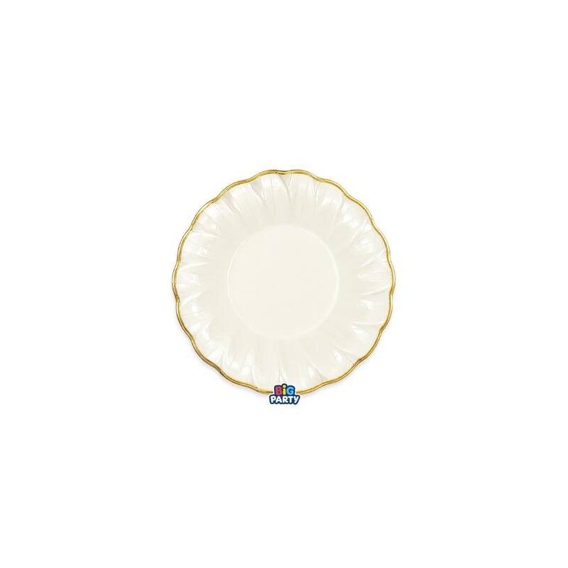 PIATTI FONDI ø24cm HARMONY IVORY GOLD 6pz