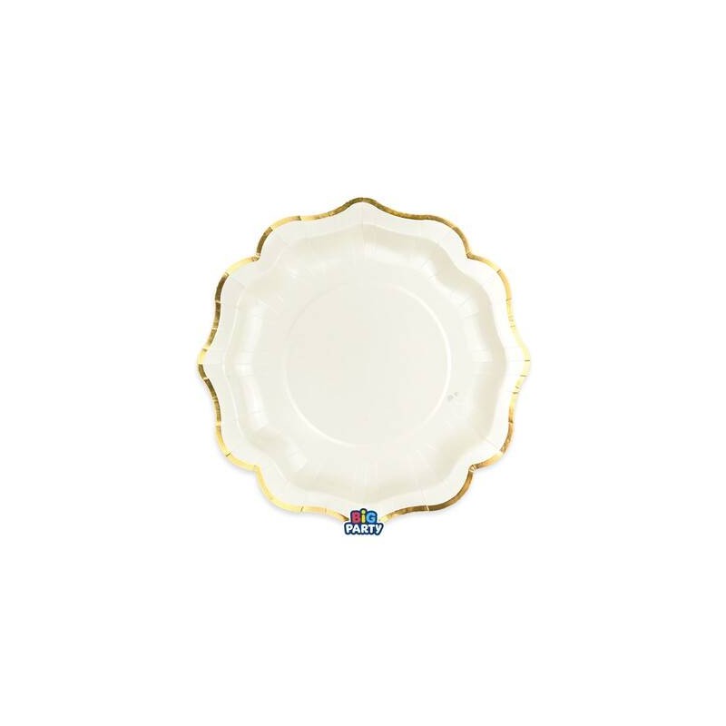 PIATTI MAXI ø30cm HARMONY IVORY GOLD 6pz