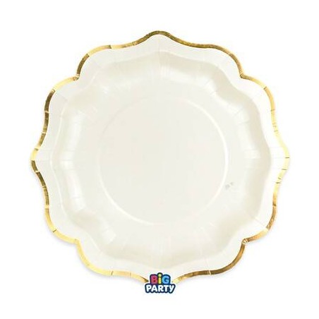 PIATTI MAXI ø30cm HARMONY IVORY GOLD 6pz