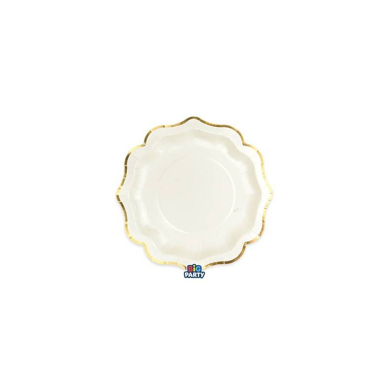 PIATTI PIANI ø25cm HARMONY IVORY GOLD 6pz