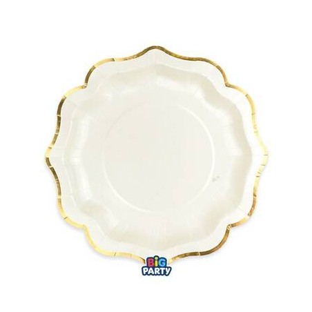 PIATTI PIANI ø25cm HARMONY IVORY GOLD 6pz