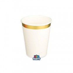 BICCHIERI 250cc HARMONY IVORY GOLD 6pz