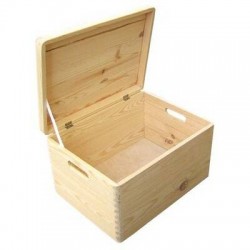 BAULETTO LEGNO NATURALE C/COP 40x30x24cm CASL2154