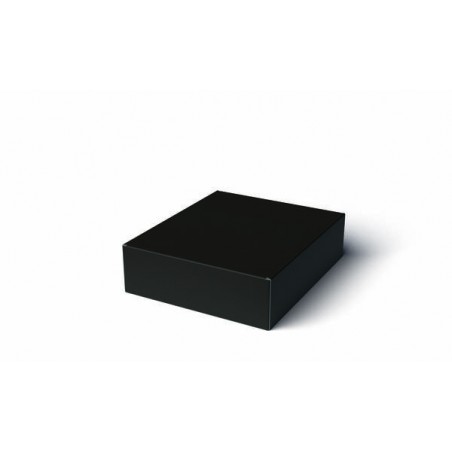 CANTINETTA 3 BOTTIGLIE 29,5x33,5x9cm NERO LISCIA INT.MARRONE
