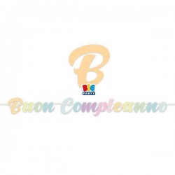 FESTONE ITALIC BUON COMPLEANNO SOFT RAINBOW cm25x6mt