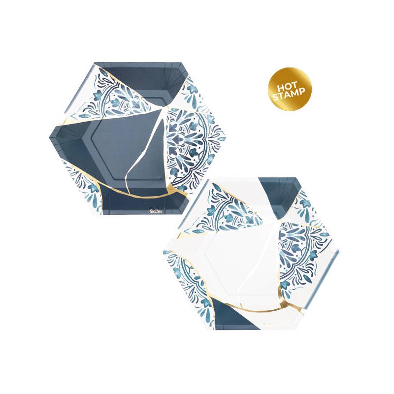 PIATTI PIATTI 23cm KINTSUGI BLU 8pz