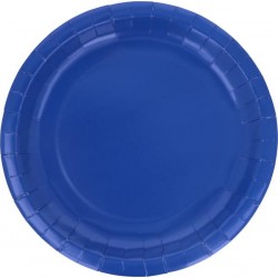 PIATTI DESSERT CARTA BIODEGRADABILI 18cm BLU 25pz
