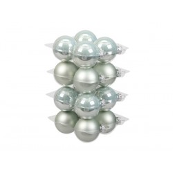 PALLINE VETRO ø57mm GRIGIO OSTRICA 16pz