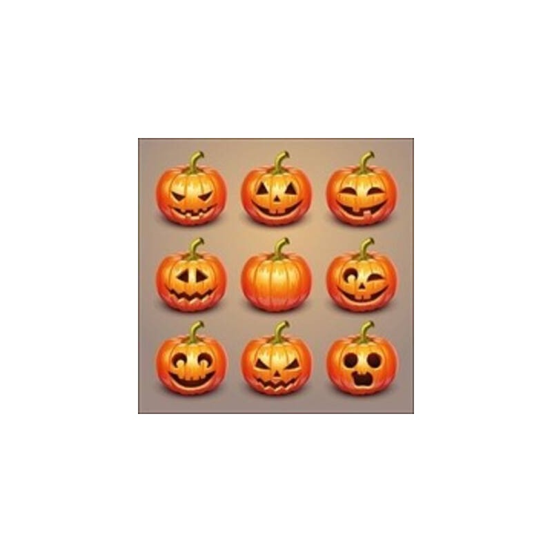 TOVAGLIOLI 33x33cm HALLOWEEN ZUCCHE 20pz