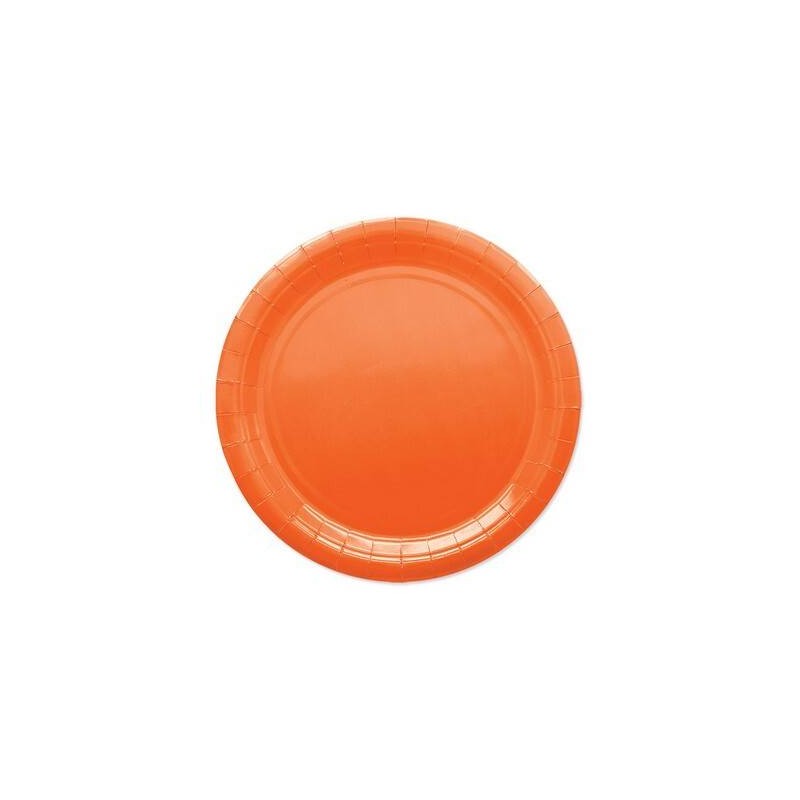 PIATTI PIANI ECOLOR BIODEGRADABILI 24cm ARANCIO 25pz
