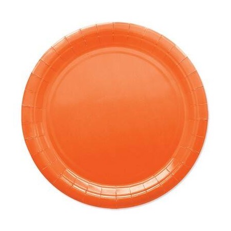 PIATTI PIANI ECOLOR BIODEGRADABILI 24cm ARANCIO 25pz