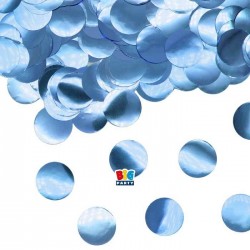 CORIANDOLI IN FOIL ø2cm 50gr CELESTE METAL