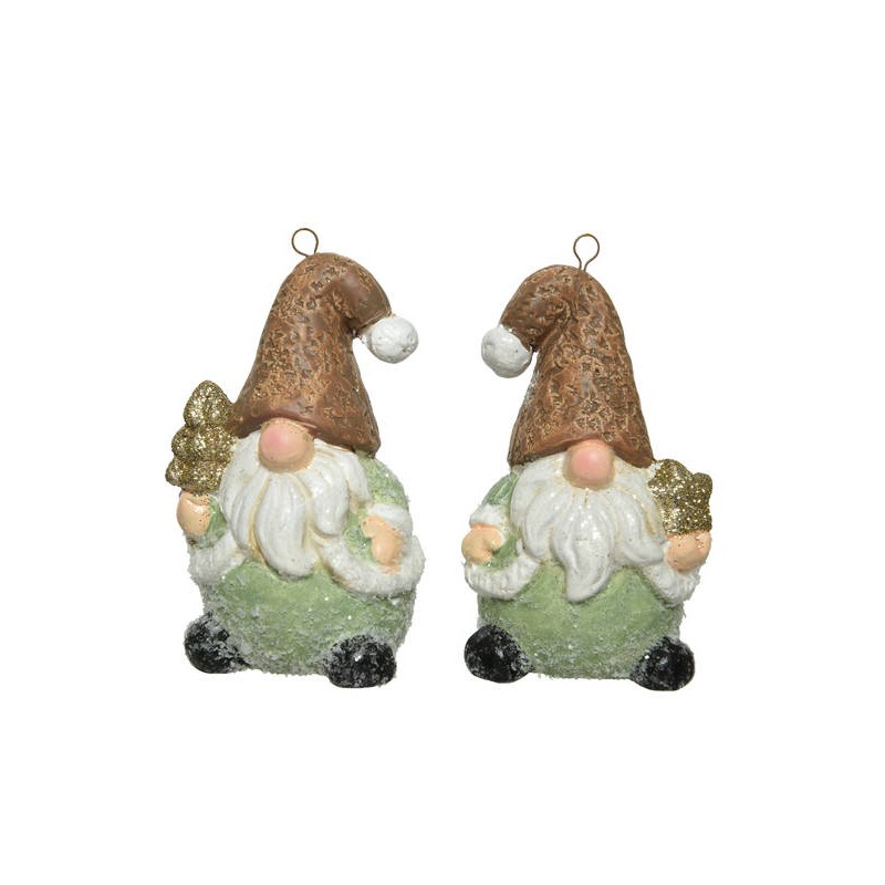 GNOMO IN TERRACOTTA CON GANCIO H.9cm 2ass 1pz