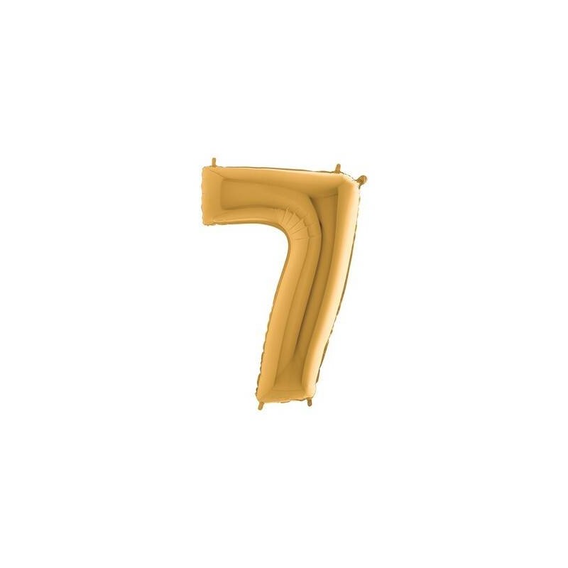 PALLONE NUMERO 7 MYLAR 102cm 40 ORO