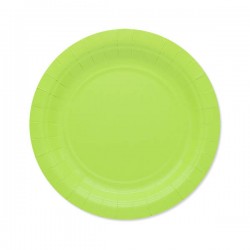 PIATTI DESSERT ECOLOR BIODEGRADABILI 18cm VERDE MELA 25pz