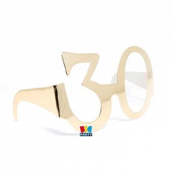 OCCHIALINI IN CARTA 30 ANNI ORO 6pz