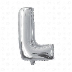 LETTERA L MYLAR SILVER 16 40cm