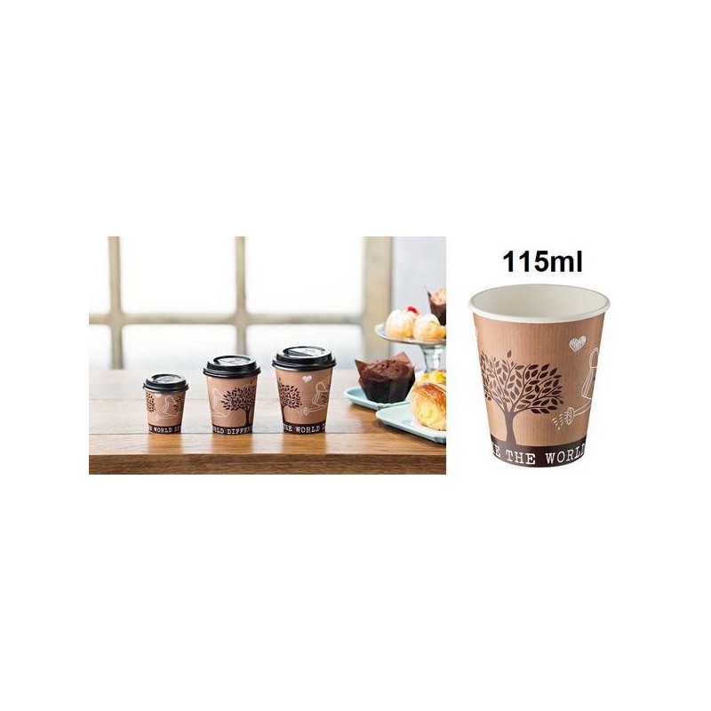 BICCHIERI CARTA+PE TAKE AWAY 115ml ø6,2x6,3cm 50pz LEO