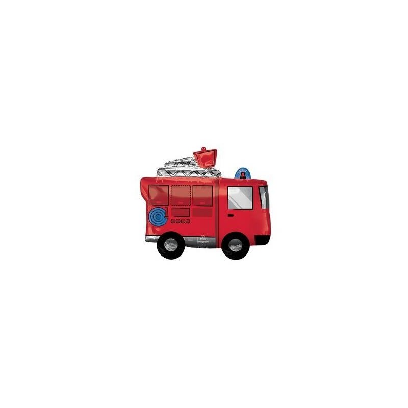 PALLONE MYLAR S/SHAPE CAMION POMPIERI 66x55cm